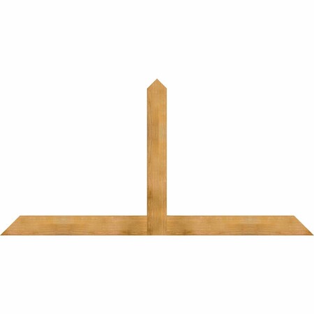 Ekena Millwork Portland Rough Sawn Timber Gable Bracket, Western Red Cedar, 96"W x 48"H x 2"D x 6"F, 12/12 Pitch GBW096X48X0206POR00RWR